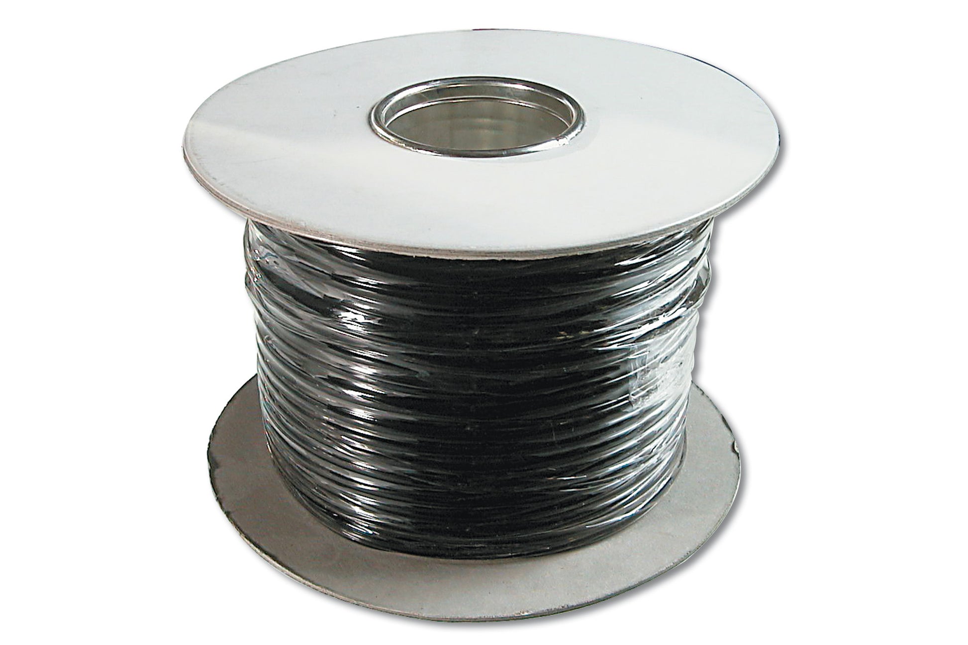 Digitus Flachband Telefon Installationskabel – 100 m, Flachkabel, Schwarz