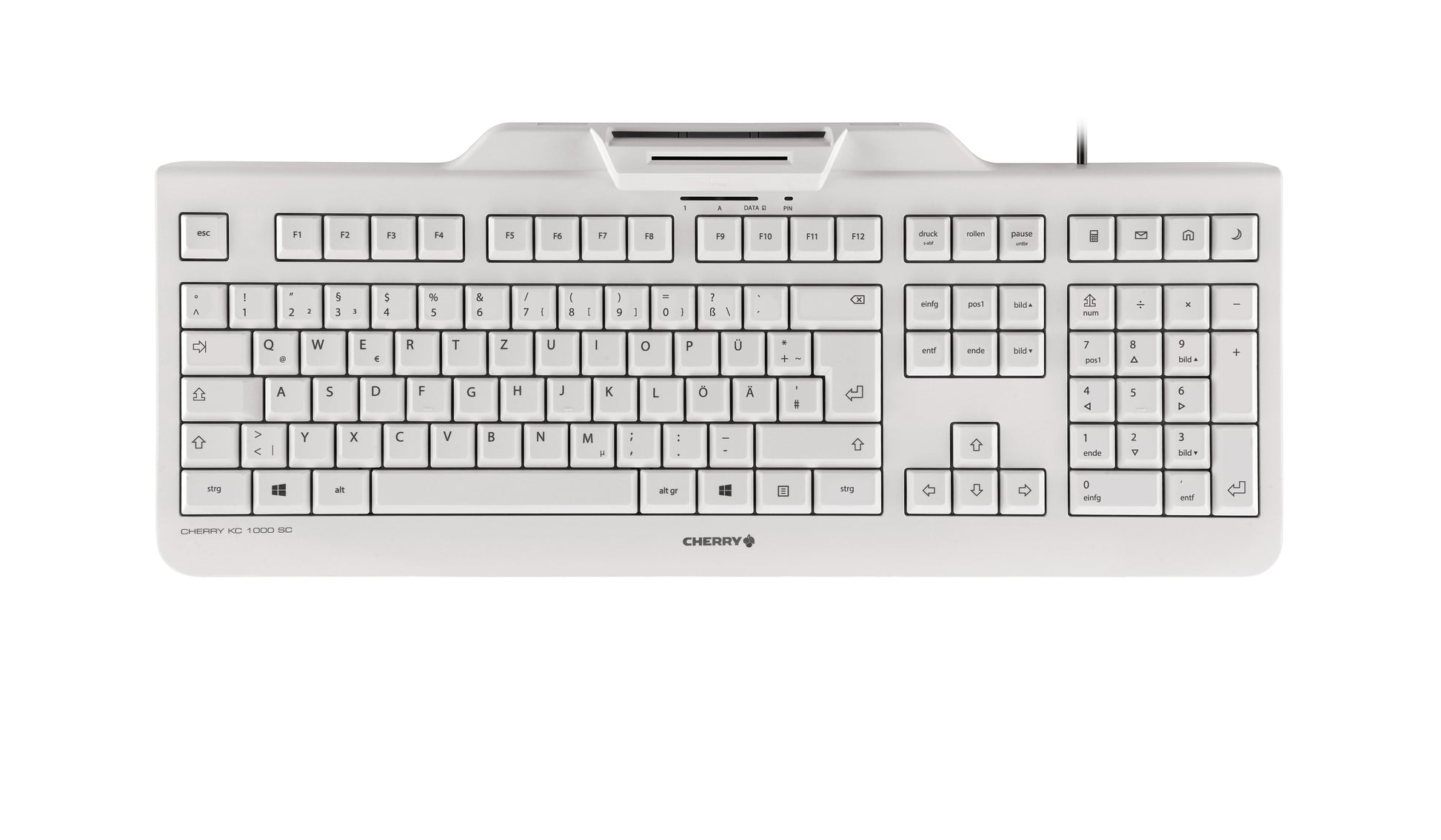 CHERRY KC 1000 SC – Tastatur, kabelgebunden (USB), US-Layout (EN) – für Windows, macOS & Linux