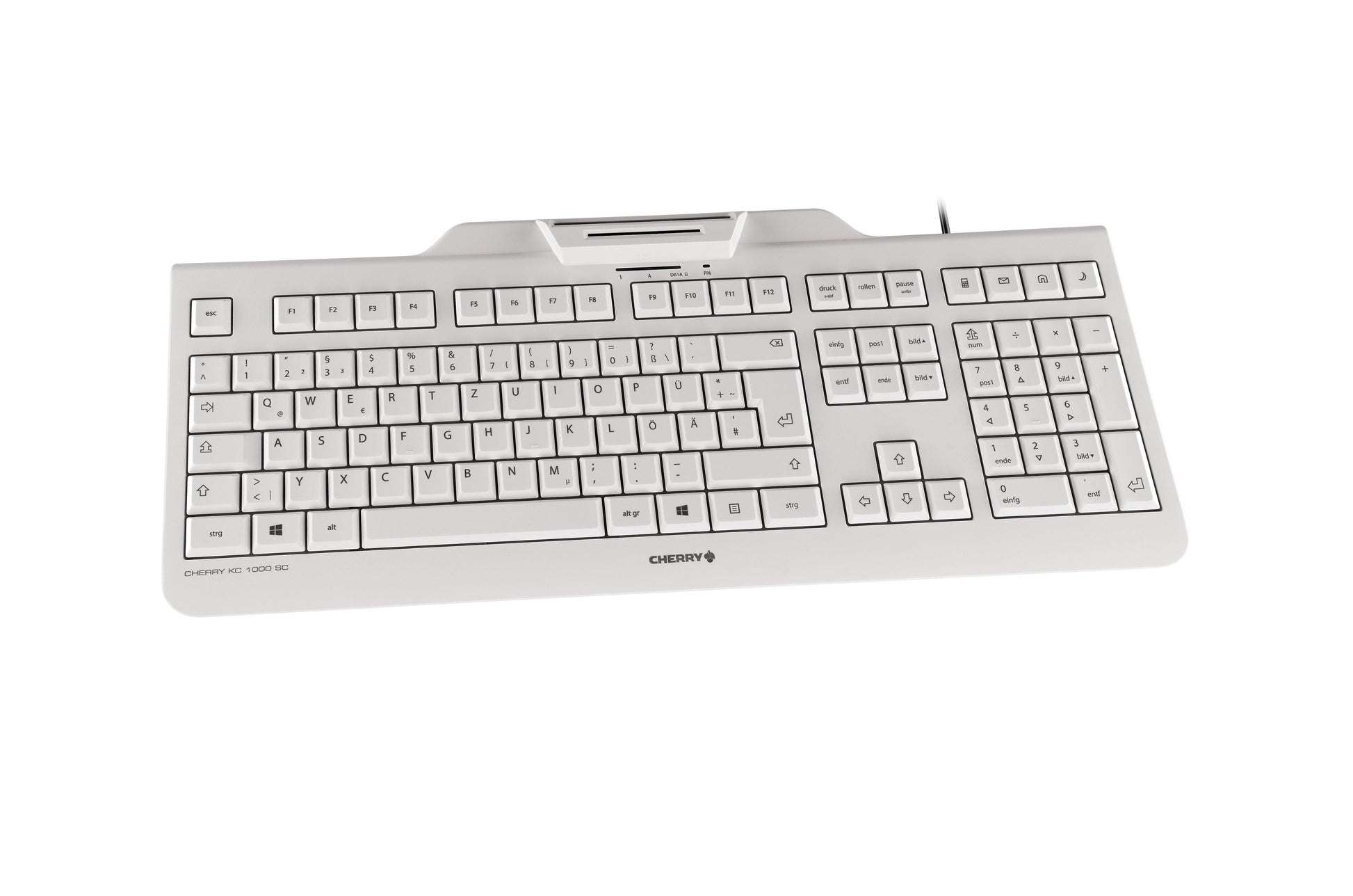 CHERRY KC 1000 SC – Tastatur, kabelgebunden (USB), US-Layout (EN) – für Windows, macOS & Linux
