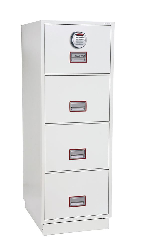 Phoenix Safe Co. Phoenix Sicherheitsschrank FS2254E – Elektronikschloss – 530 × 675 × 1'495 mm – Feuerschutz 90 min – Weiss