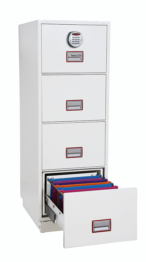 Phoenix Safe Co. Phoenix Sicherheitsschrank FS2254E – Elektronikschloss – 530 × 675 × 1'495 mm – Feuerschutz 90 min – Weiss