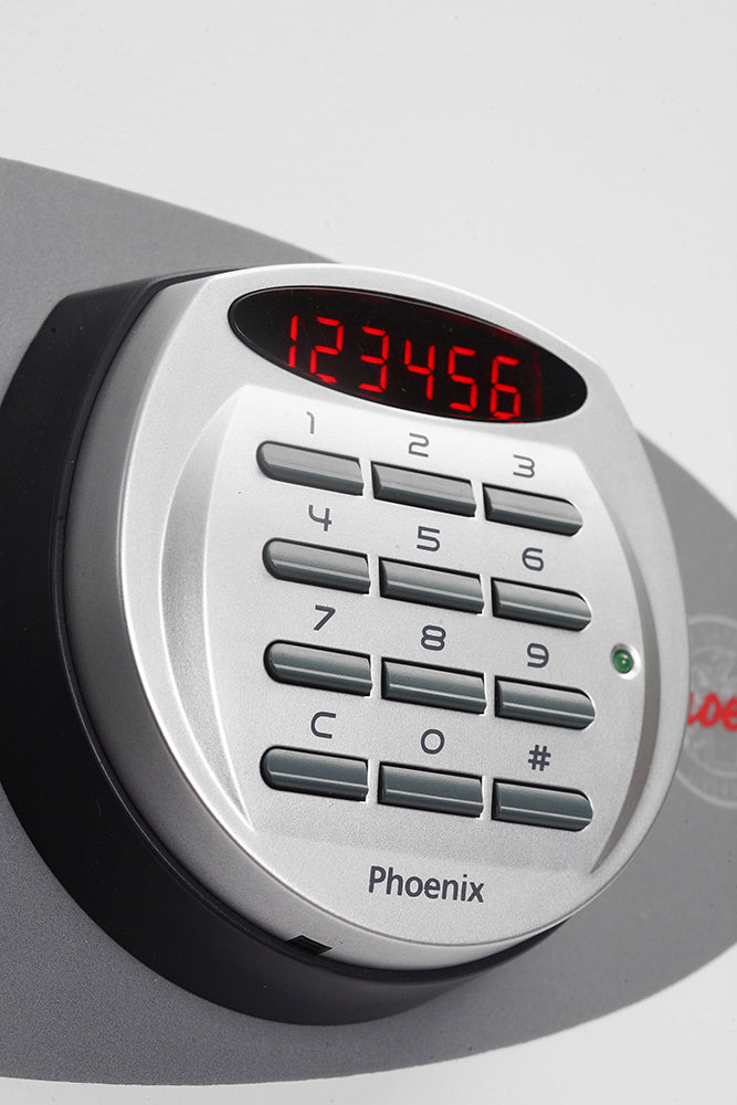 Phoenix Safe Co. Phoenix Feuerschutzbox FS2252E – Elektronikschloss – 530 × 675 × 805 mm – Feuerschutz 90 min – Weiss