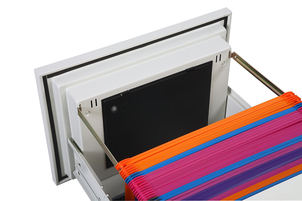 Phoenix Safe Co. Phoenix Feuerschutz-Dokumentenschrank FS2254K – Schlüsselschloss – 530×675×1495 mm – Feuerschutz 90 min – Weiss