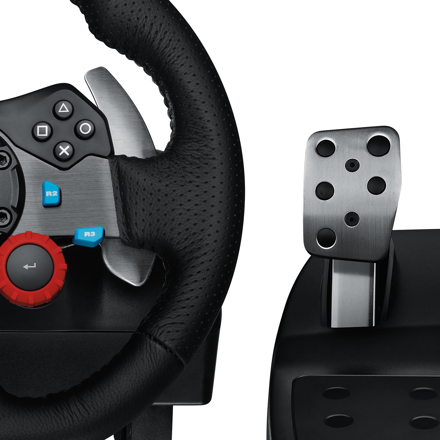 Logitech G G29 Driving Force – Lenkrad + Pedale – Force-Feedback, 900° – USB 2.0 – für PC & PlayStation