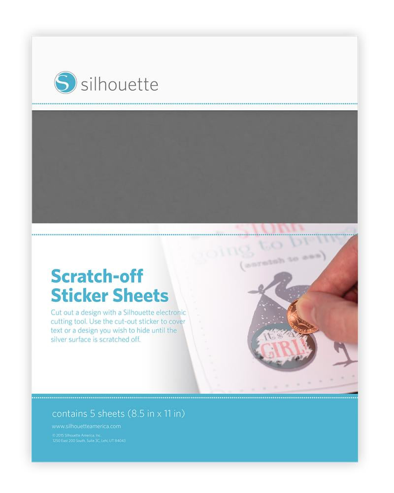 Silhouette Stickerpapier – für Silhouette Schneideplotter – 215 × 280 mm – Gold – 5 Blatt