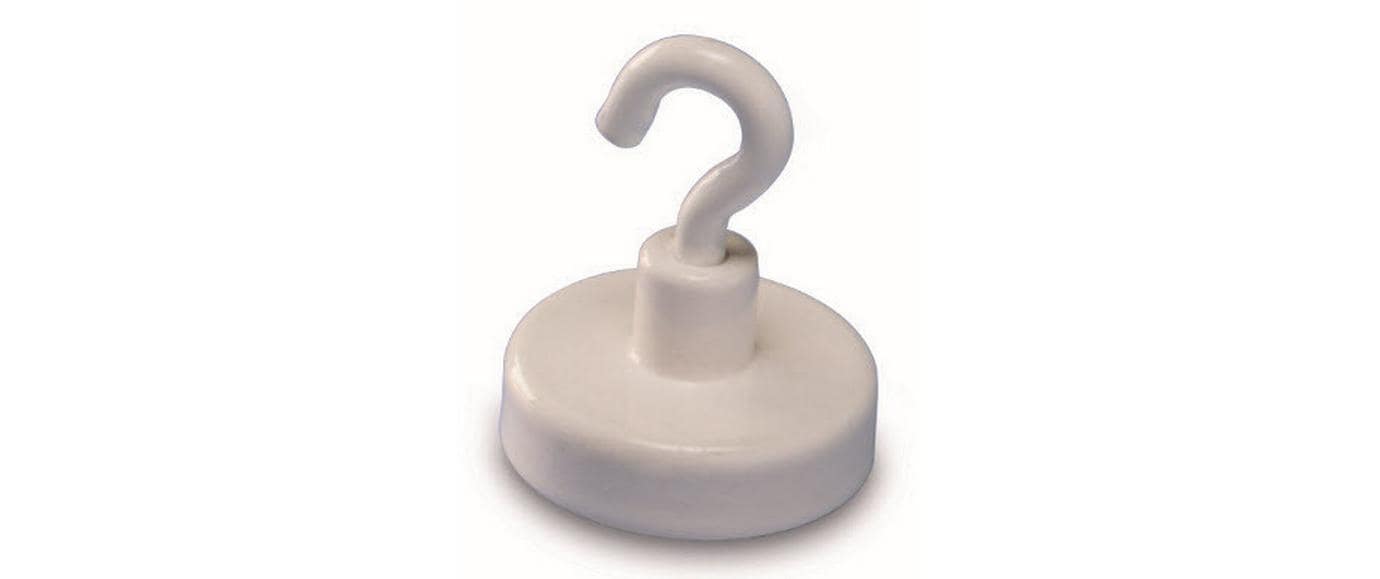 Magnetoplan Magnethaken – Ø 36 mm, 1 Stk., weiss
