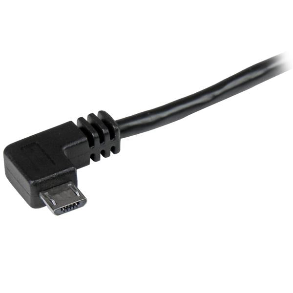 StarTech.com USB-A auf Micro-USB-B Kabel – USB 2.0 (480 Mbit/s) – 2 m – Abgewinkelt, PVC-Mantel – Schwarz