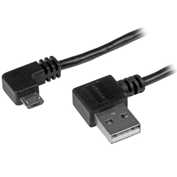 StarTech.com USB-A auf Micro-USB-B Kabel – USB 2.0 (480 Mbit/s) – 1 m – Abgewinkelt – Schwarz