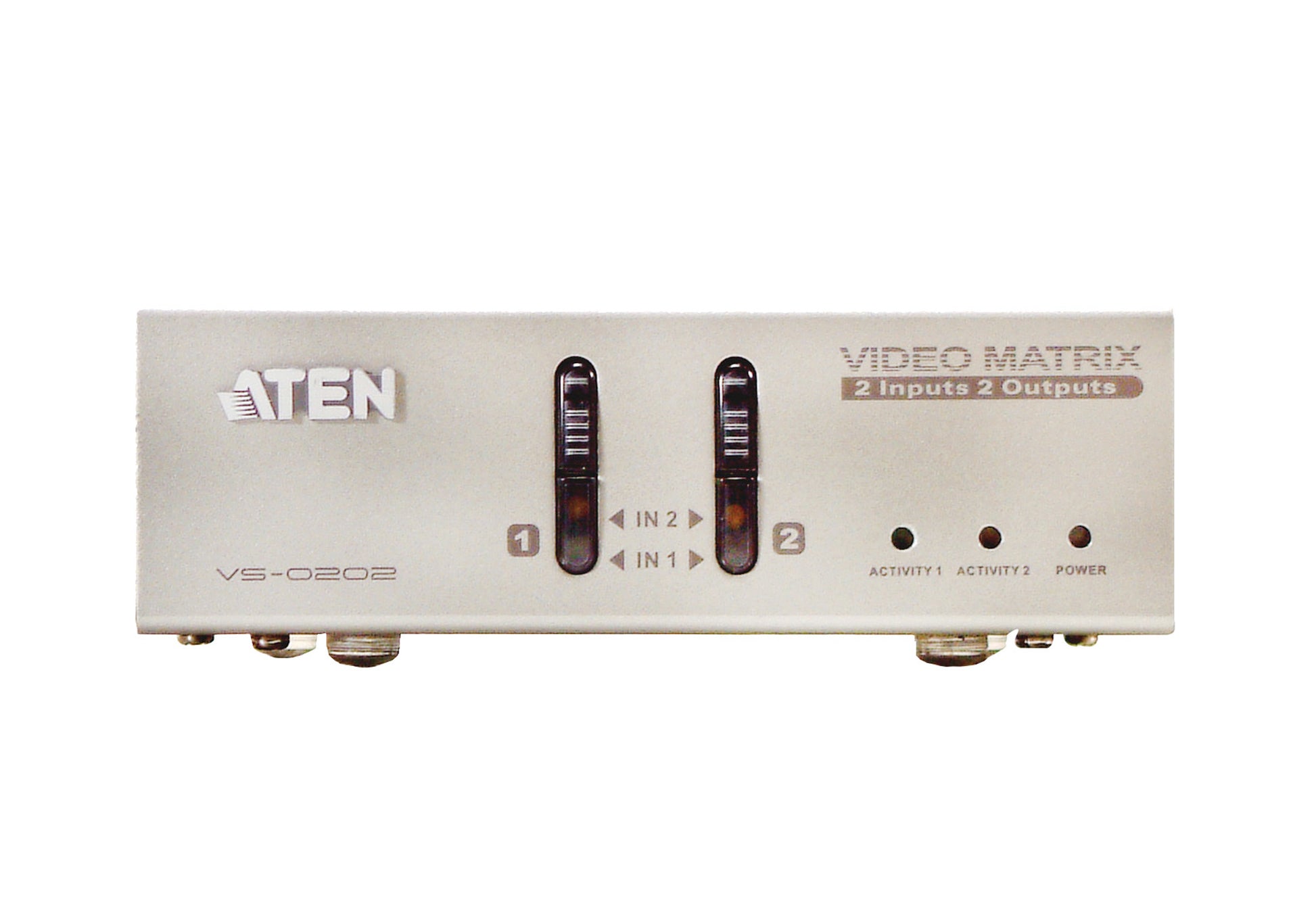 ATEN VS0202 – VGA Audio/Video Matrix-Switch, Matrix 2×2, 1920×1200, 30 m, Audio, Bandbreite 200 MHz, Grau