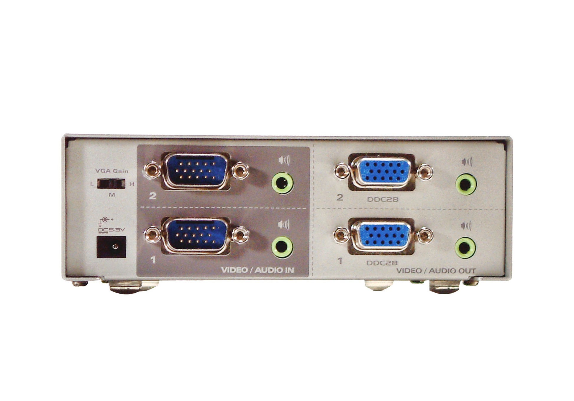 ATEN VS0202 – VGA Audio/Video Matrix-Switch, Matrix 2×2, 1920×1200, 30 m, Audio, Bandbreite 200 MHz, Grau