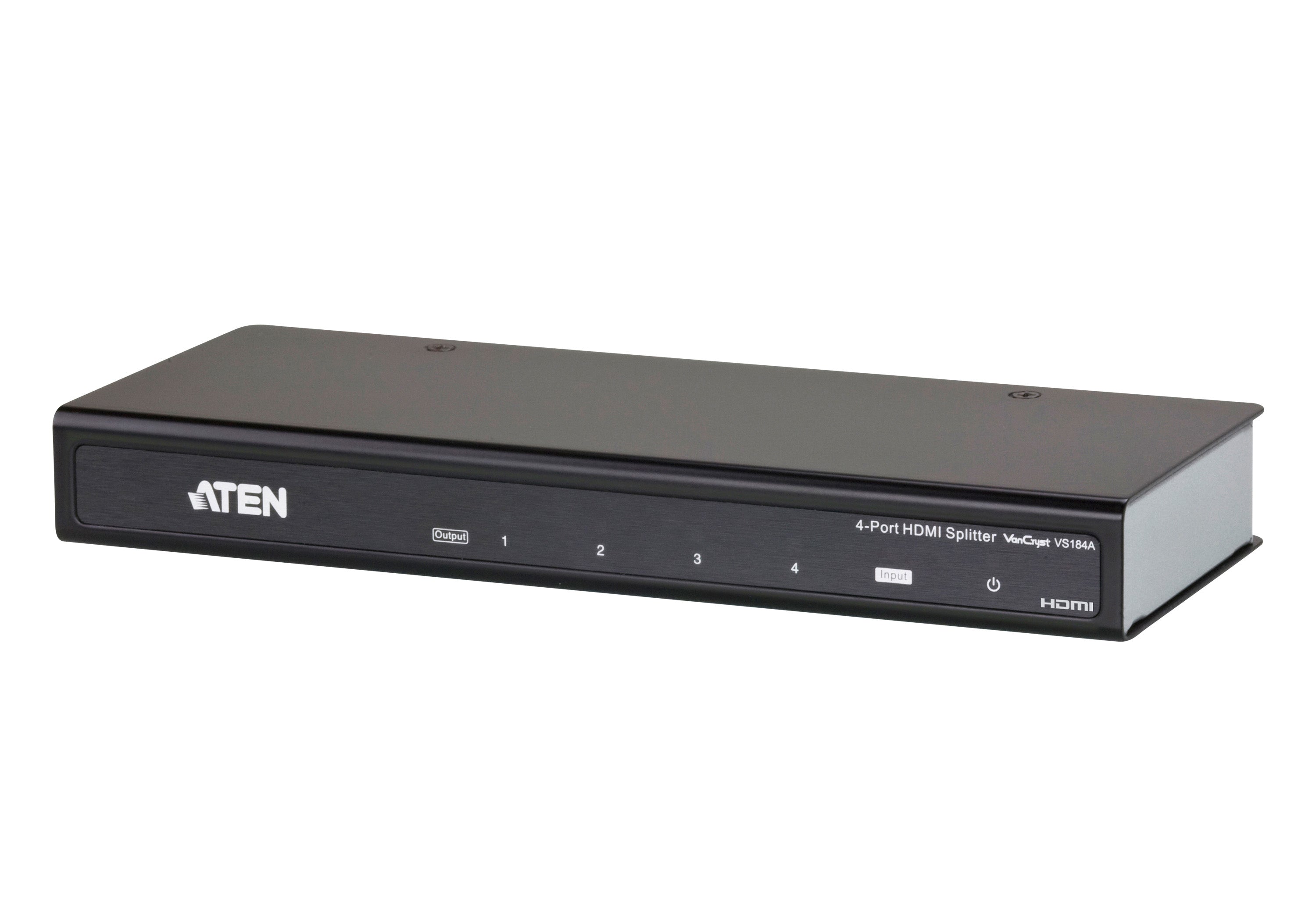 ATEN VS184A – HDMI-Splitter – 4x HDMI, 4096×2160, aktiv, externes Netzteil – Schwarz