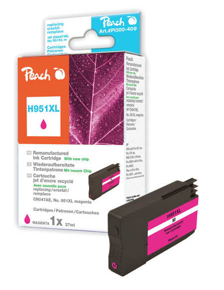 Peach 951XL Magenta Tintenpatrone (Kompatibel) – 1'845 Seiten – für HP OfficeJet Pro 251dw/276dw, 8100, 8600 …