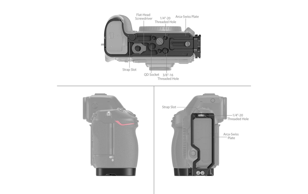 SmallRig 3942 L-Halterung – für Nikon Z 8 – Schwarz