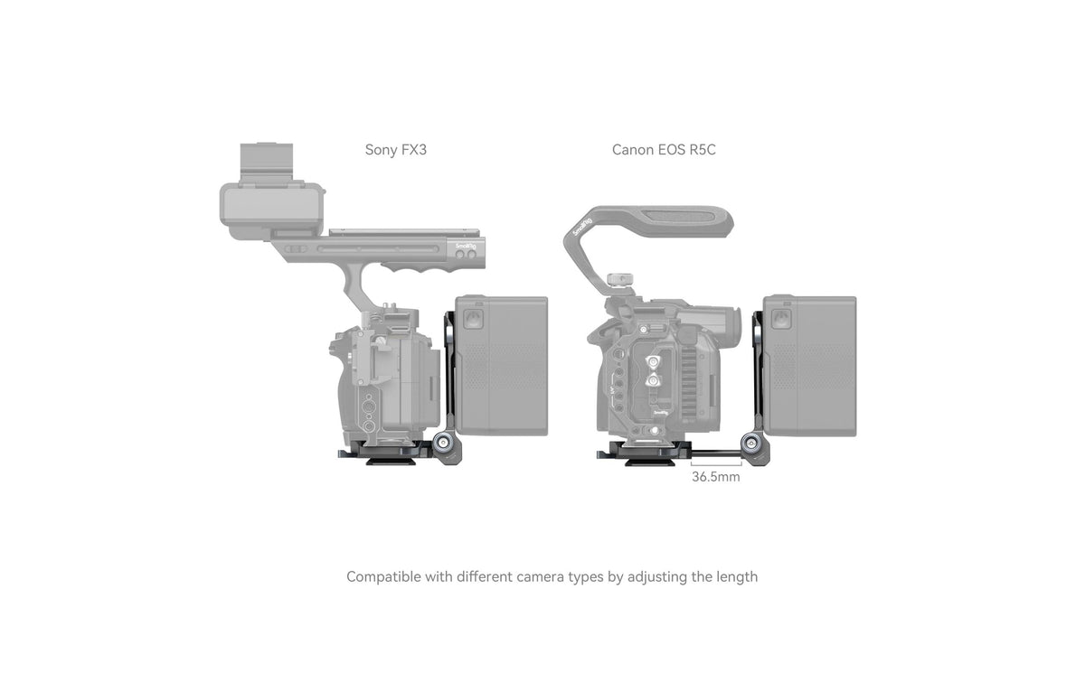 SmallRig 4064B V-Mount-Akkuplatte – 117 × 92 × 33 mm, 275 g – für Sony Alpha 7R V, 7 IV, 7S III und andere