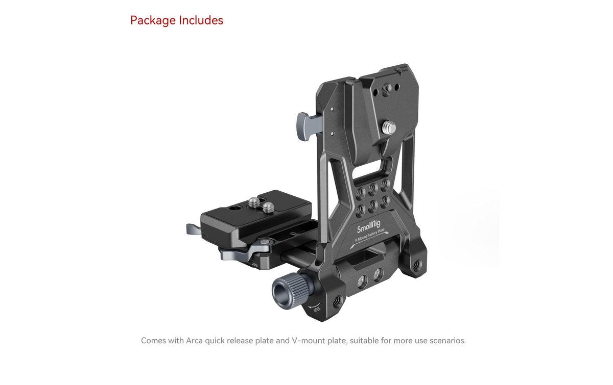 SmallRig 4064B V-Mount-Akkuplatte – 117 × 92 × 33 mm, 275 g – für Sony Alpha 7R V, 7 IV, 7S III und andere
