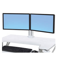 Ergotron WorkFit Dual Wandhalterung – bis 24", 12,7 kg, weiss