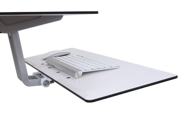 Ergotron WorkFit-S Dual Wandhalterung – bis 24", 11,3 kg, neigbar, drehbar, weiss