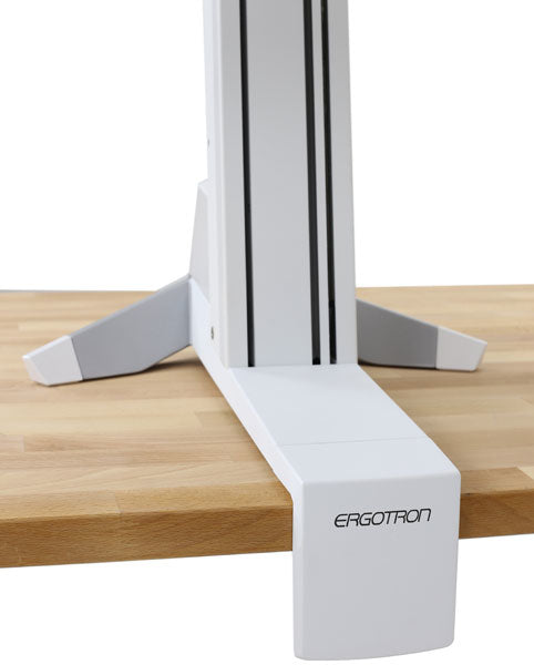 Ergotron WorkFit-S Dual Wandhalterung – bis 24", 11,3 kg, neigbar, drehbar, weiss