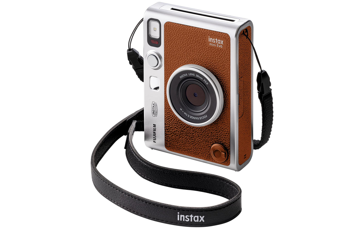 Fujifilm Instax Mini Evo – Sofortbildkamera Instax Mini, Braun