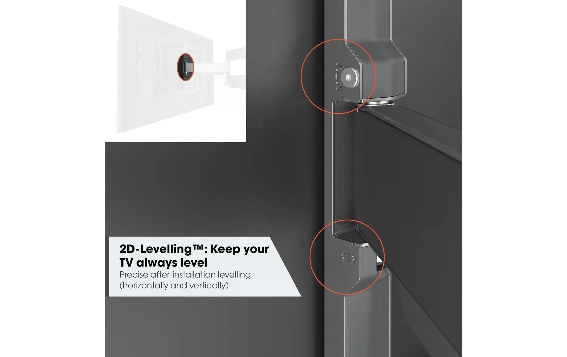 Vogel's 6VO TVM 5845B – Wandhalterung, ausziehbar, für 58", VESA 100×200, bis 55 kg, schwarz