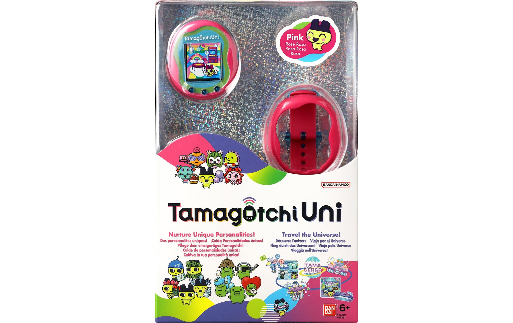 Bandai Tamagotchi Uni – 24 × 15 × 6,5 cm – LiPo-Akku, Laden per USB, WLAN – ab 6 J. – rosa