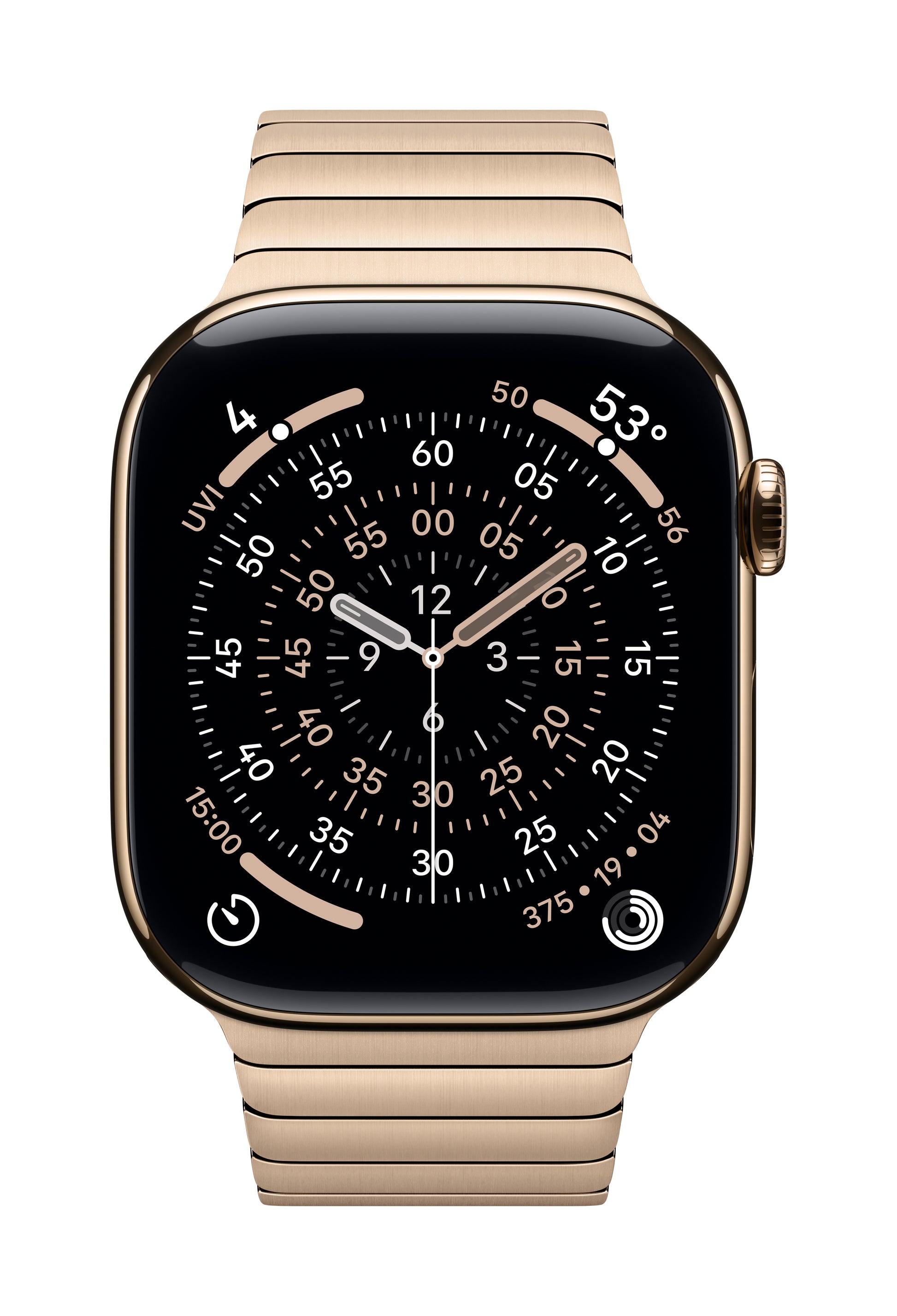 Apple Edelstahl-Gliederarmband, Gold, Universalgrösse, für Apple Watch