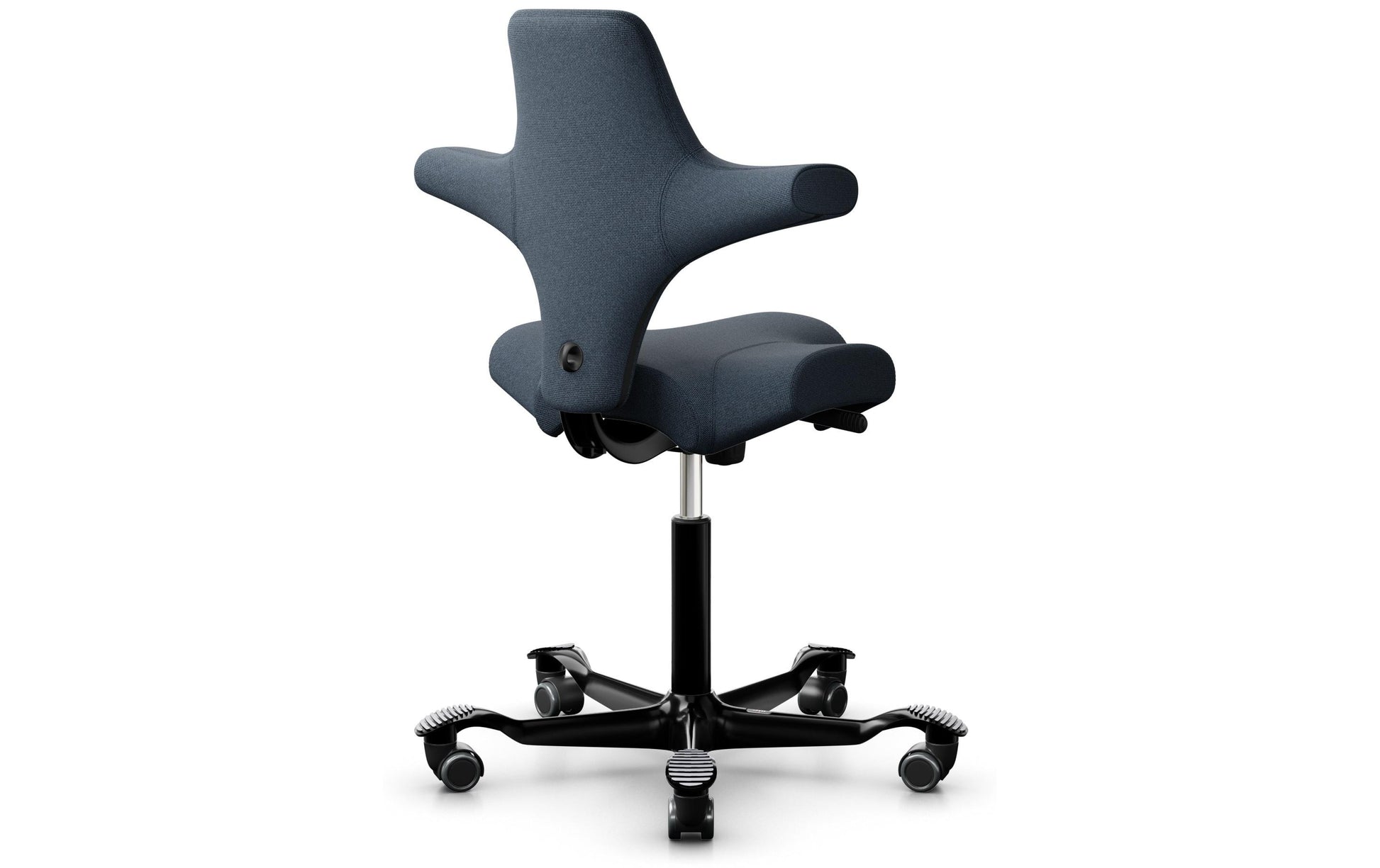 HÅG Bürostuhl Capisco 8106 – 110 kg, schwarz/blaugrau, Aluminium