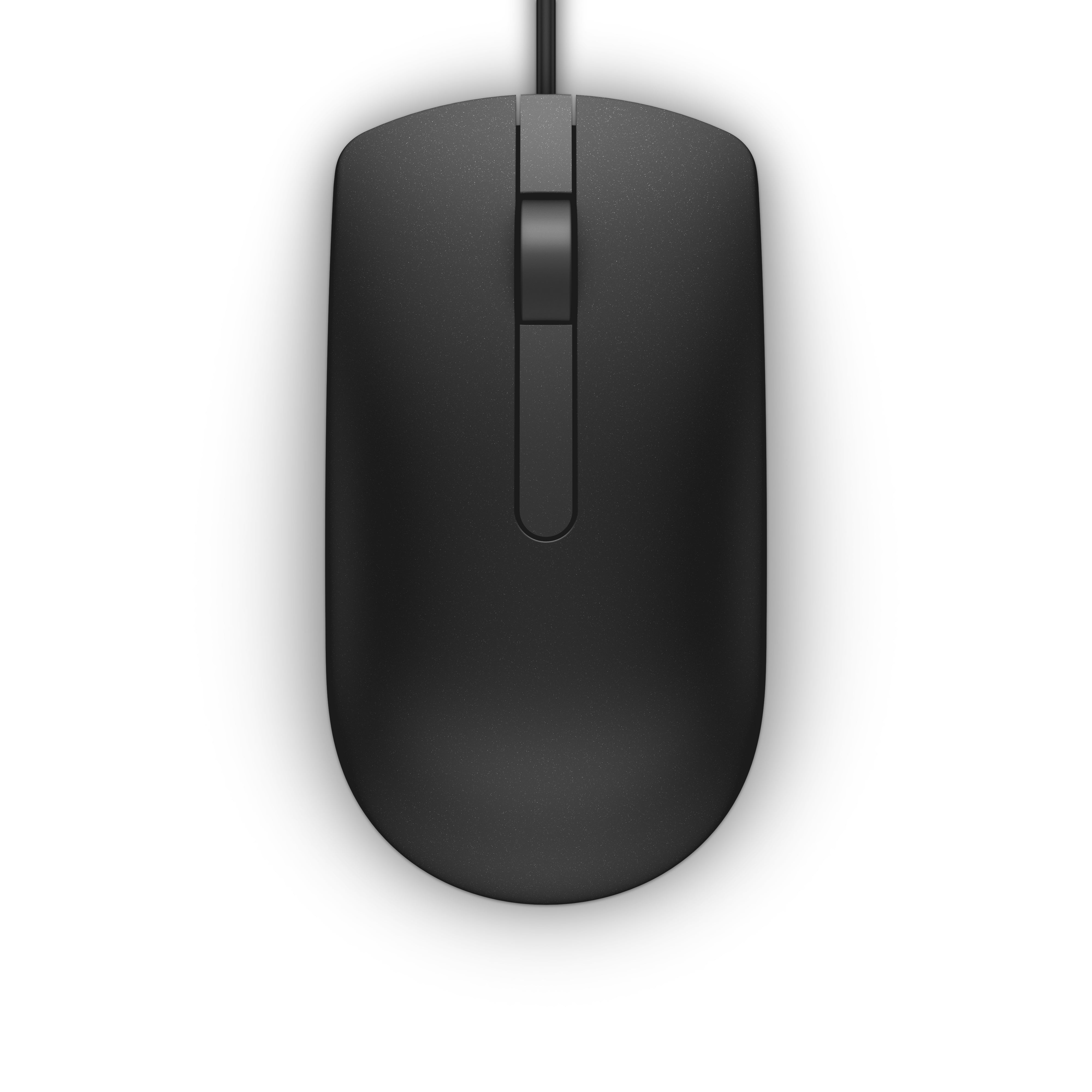 Dell MS116 – Maus – Kabelgebunden (USB‑A), beidhändig, Schwarz