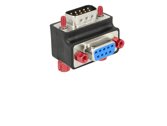 DeLOCK 65595 Seriell-Adapter Sub-D 9-polig Stecker zu Buchse – RS-232, gewinkelt 270°