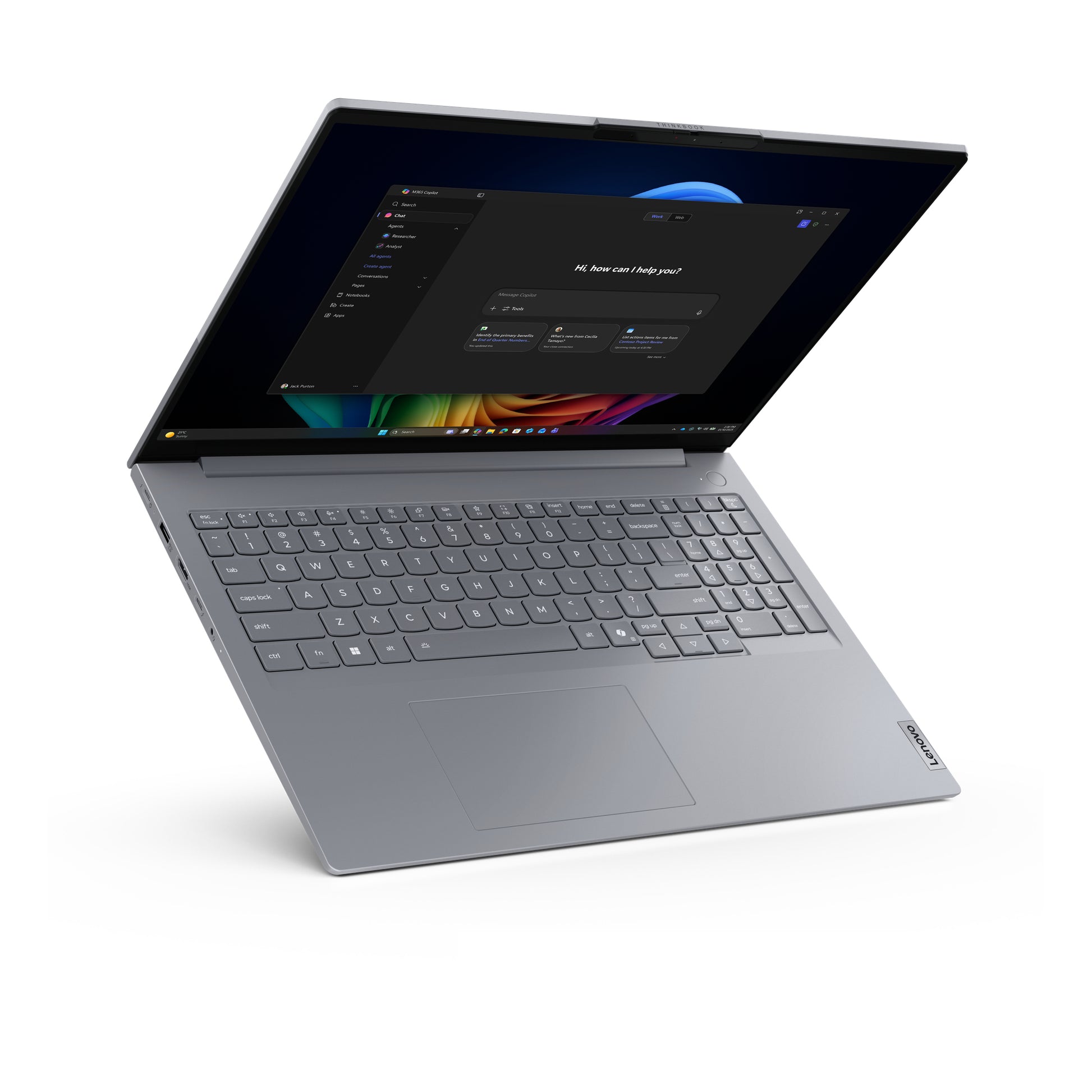 Lenovo ThinkBook 16 G9 – 16" WUXGA, Core Ultra 7 355, 16 GB, 512 GB SSD, Win 11 Pro, QWERTZ (CH)