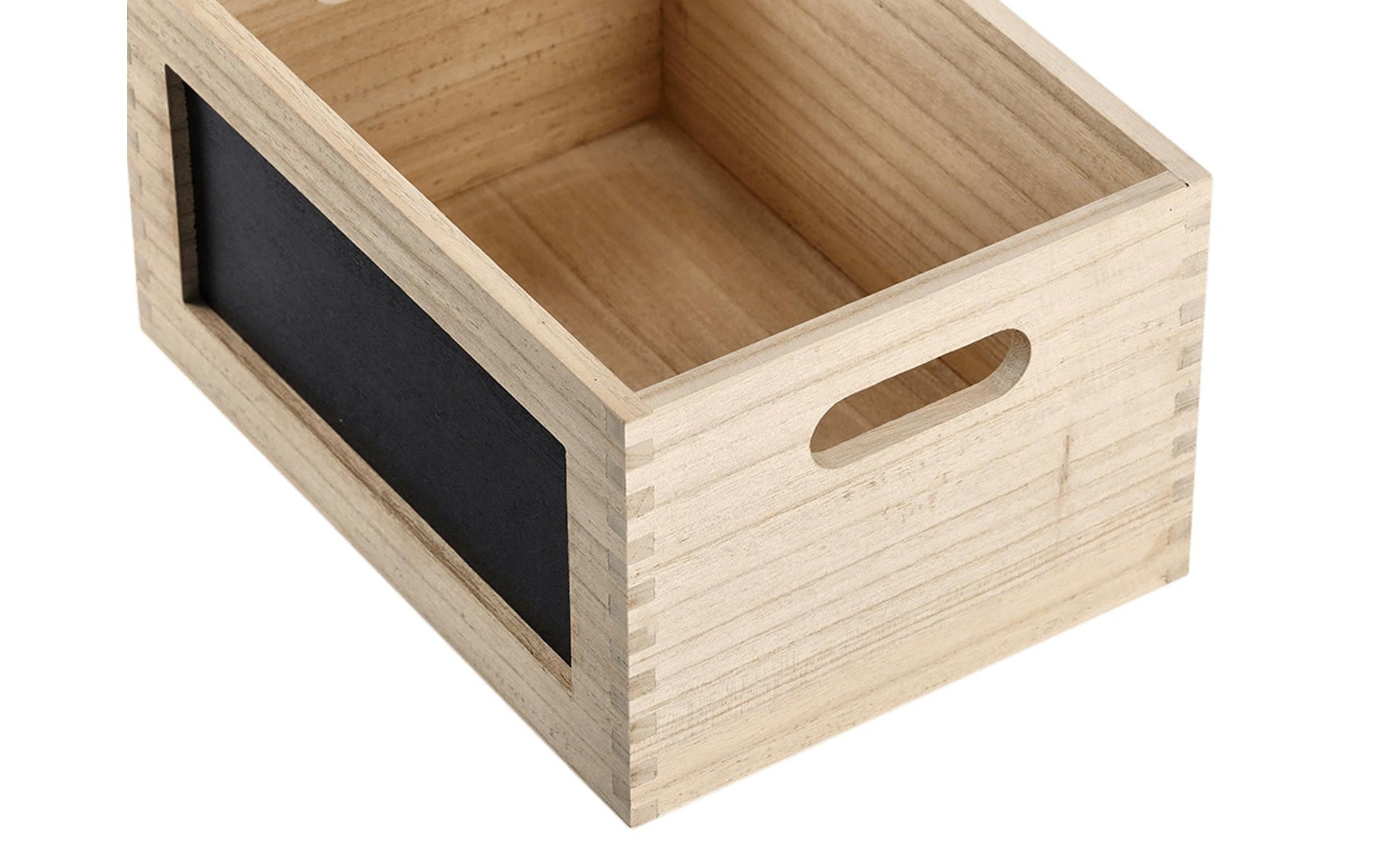 Zeller Present Aufbewahrungsbox (ohne Deckel) – Holz – Natur – mit Griff – 280 × 150 × 200 mm
