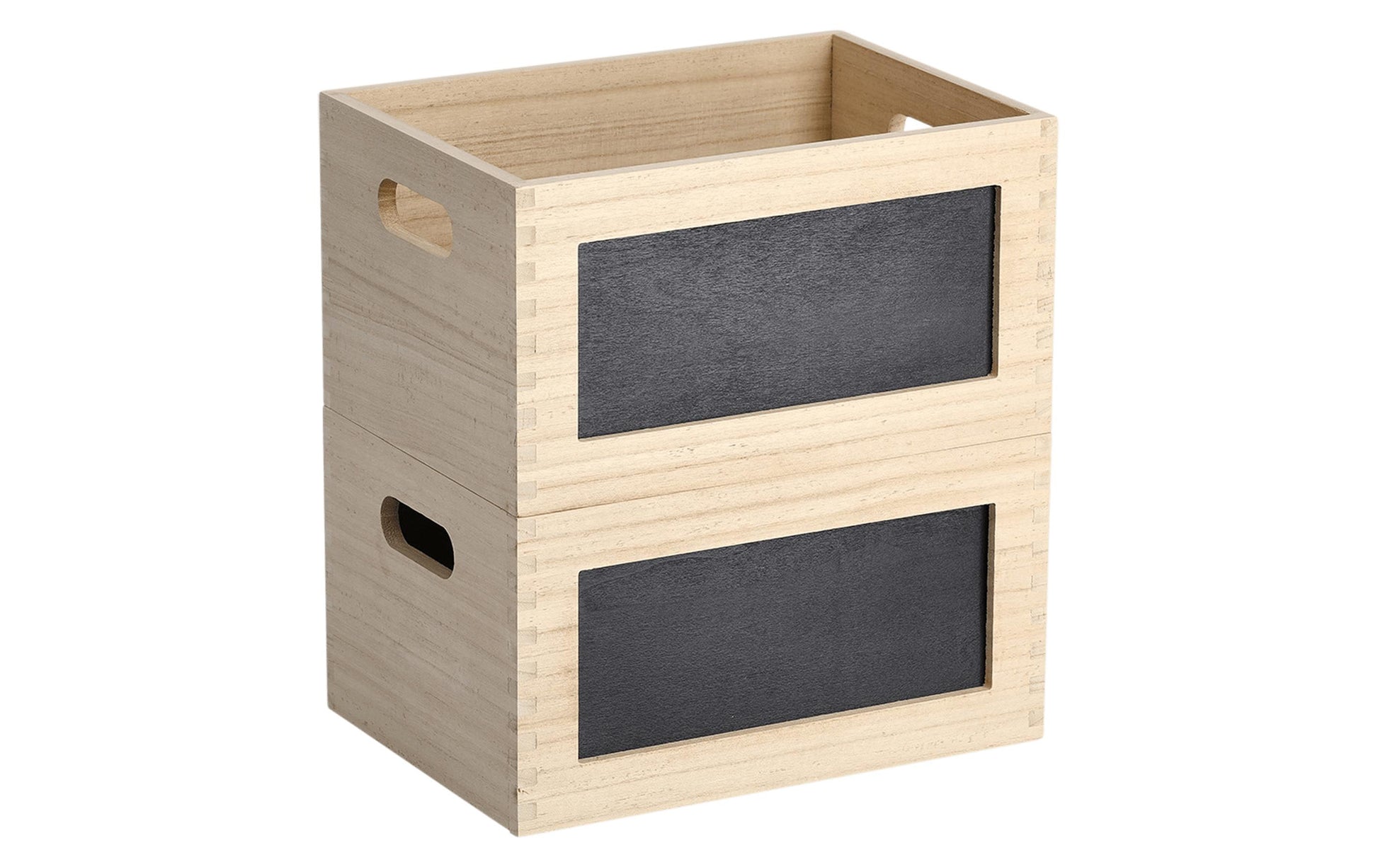 Zeller Present Aufbewahrungsbox (ohne Deckel) – Holz – Natur – mit Griff – 280 × 150 × 200 mm