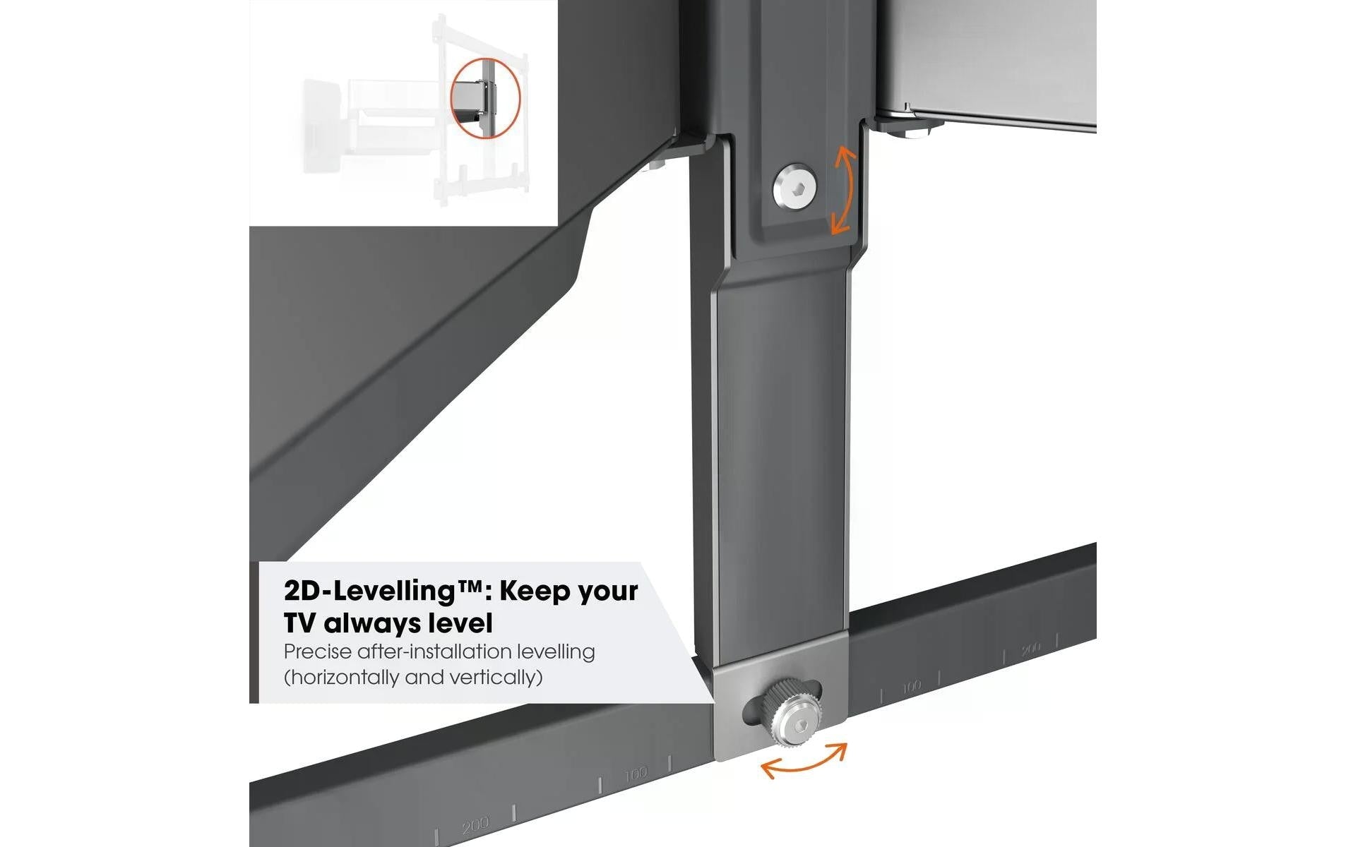 Vogel's Vogels 6VO TVM 5855B – Wandhalterung, ausziehbar, für 90", VESA 400×300, bis 75 kg, schwarz