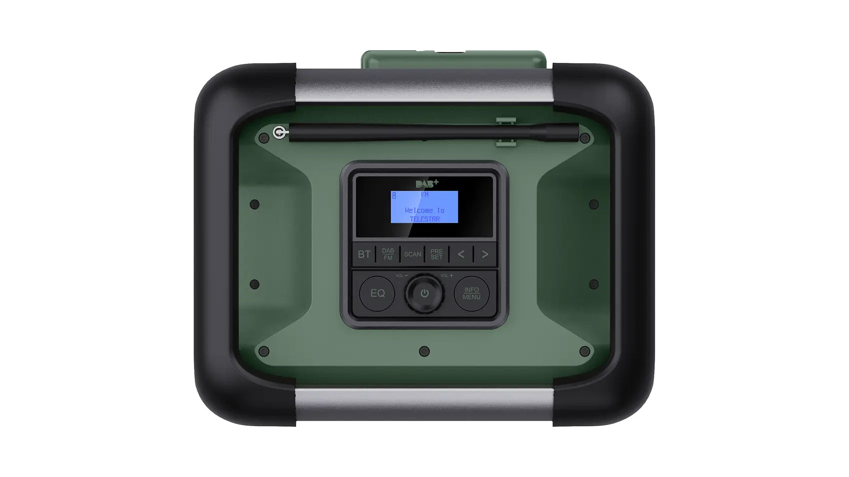 Telestar TOP OR 20 – Baustellenradio DAB+, Bluetooth, IPX4 – Schwarz/Grün