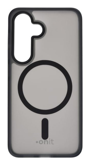 ONIT Backcover – für Samsung Galaxy S25, MagSafe, PC+TPE+TPU, Schwarz matt, bis 3 m Sturzschutz