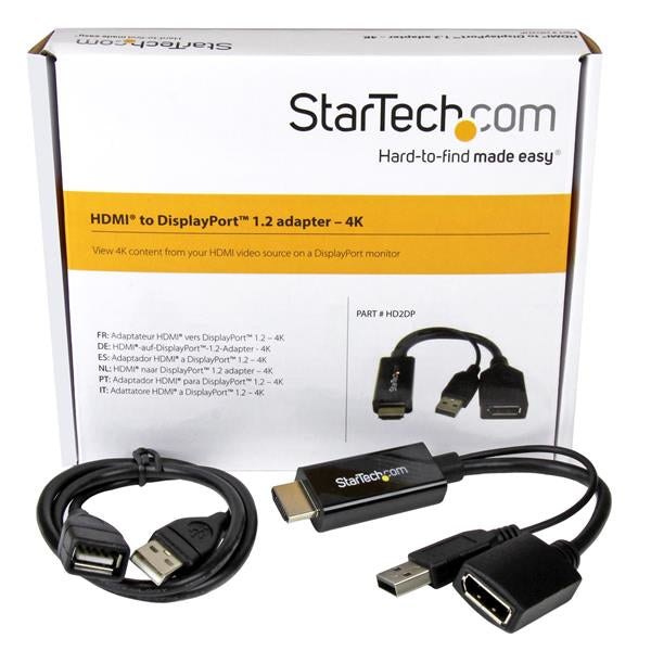 StarTech.com HDMI auf DisplayPort Adapter, DP 1.2, 4K
