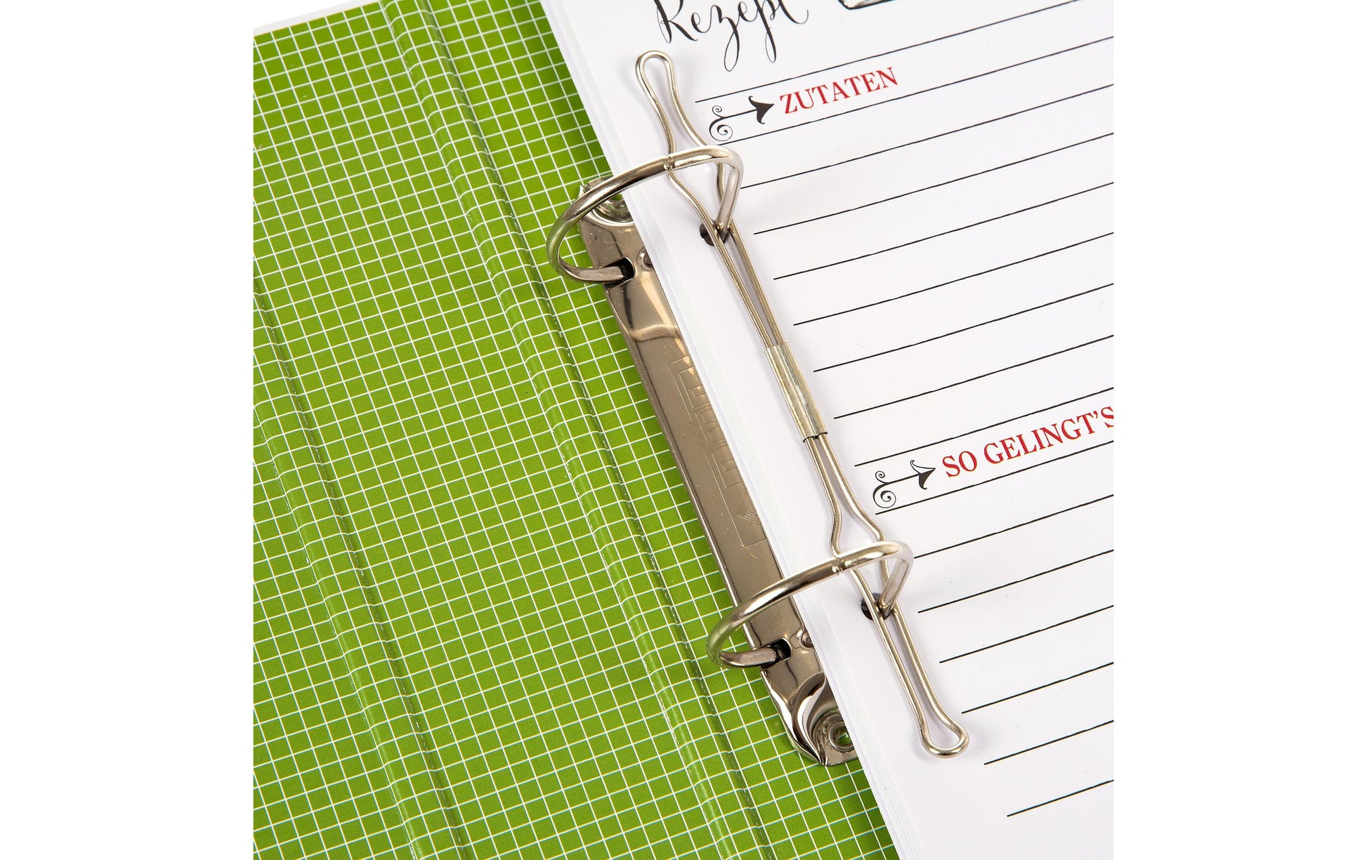 Goldbuch Rezeptordner, 210 × 220 mm, liniert, Hardcover, 50 Seiten – Wildblumen, Weiss