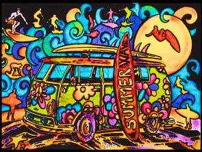 Tataruga VW Bus Ausmalbild – A4 – 1 Stk. – Schwarz, Weiss, Vorgedruckte Konturen