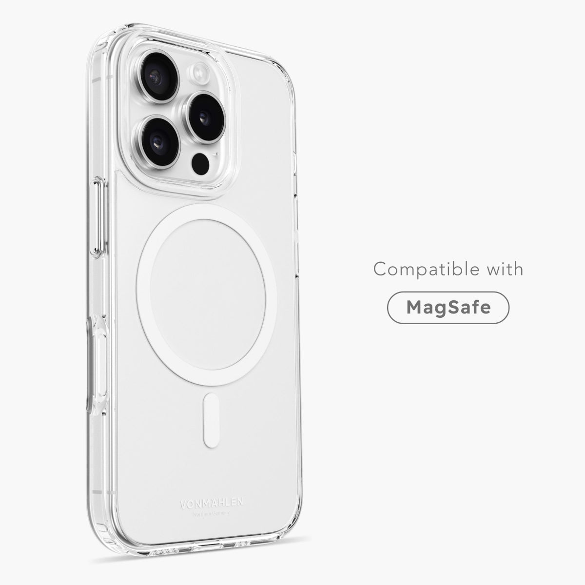 Vonmählen Backcover – für Apple iPhone 16 Pro Max, MagSafe, Kunststoff, Transparent