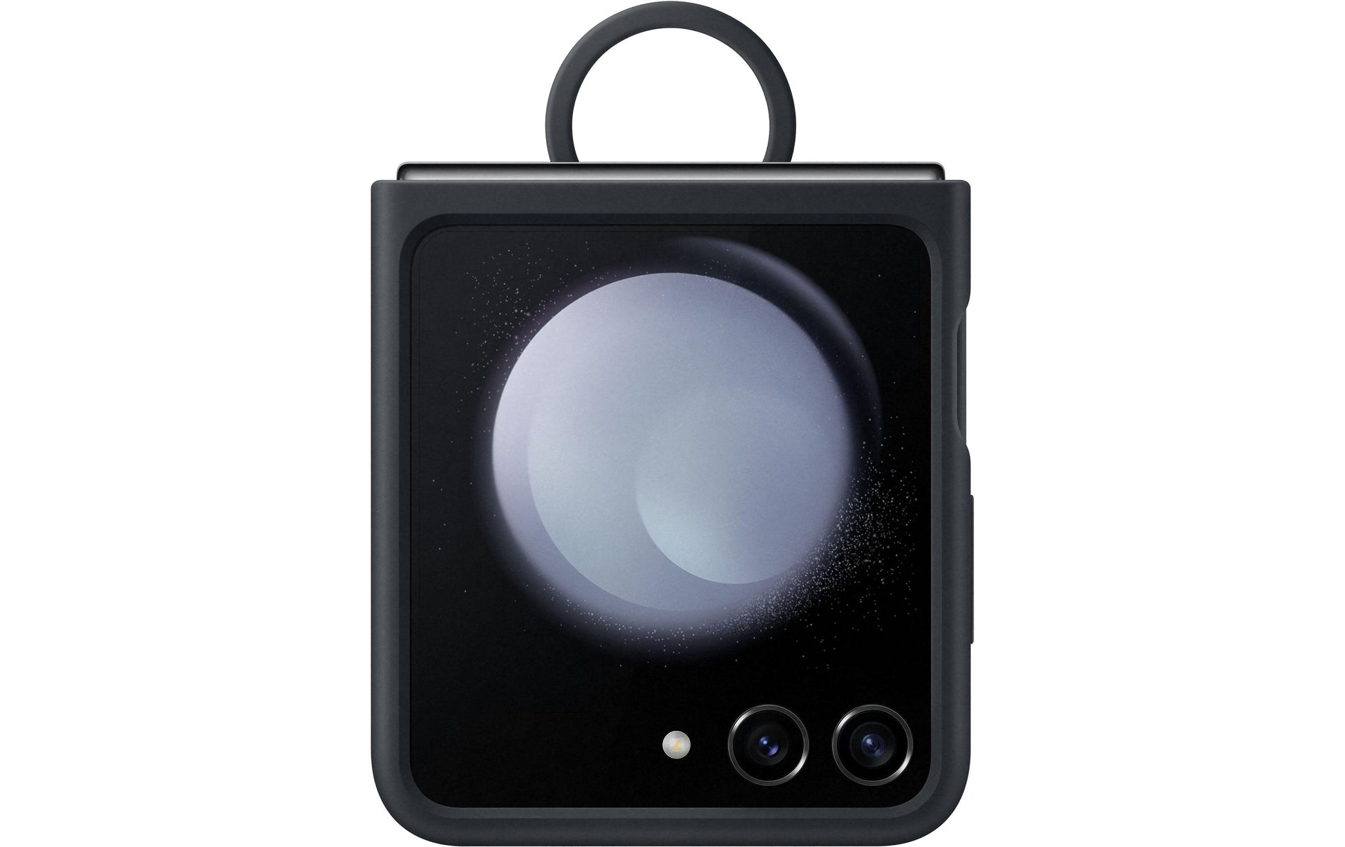 Samsung Backcover – für Samsung Galaxy Z Flip5, Silikon, Schwarz, mit Ring