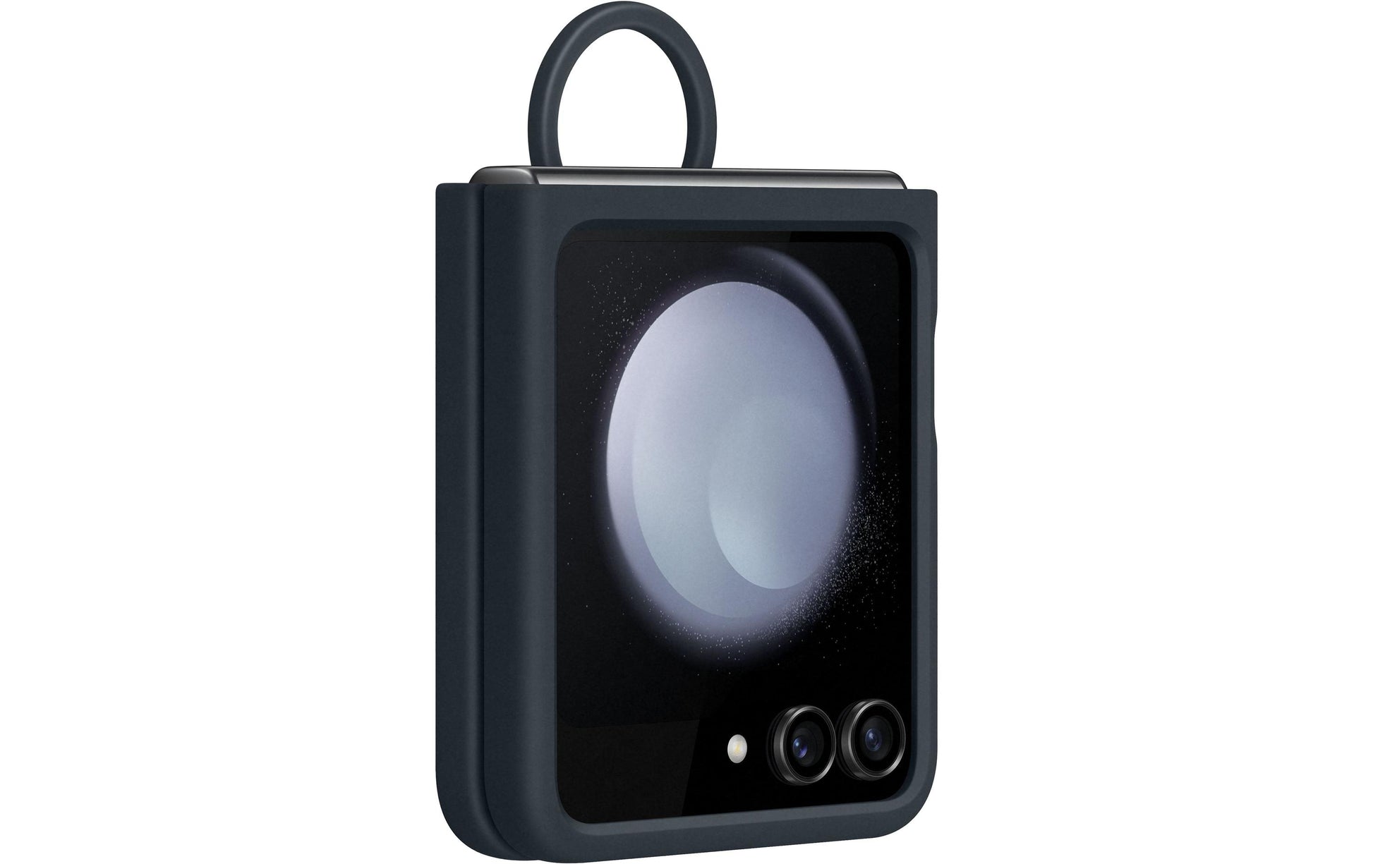 Samsung Backcover – für Samsung Galaxy Z Flip5, Silikon, Schwarz, mit Ring