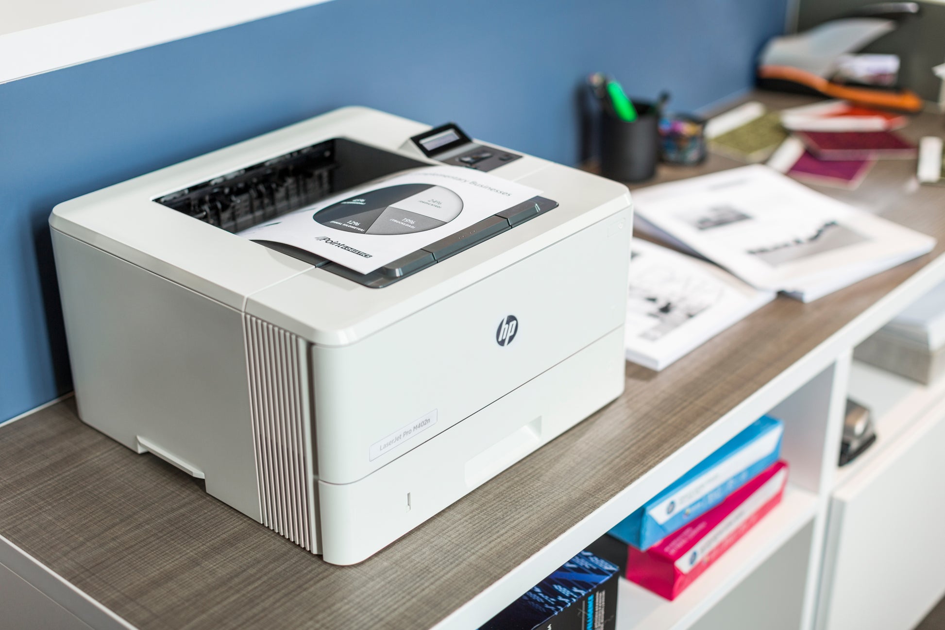 HP LaserJet Pro M402n – Schwarz-Weiss, A4, LAN, USB, 38 Seiten pro Minute, AirPrint, Mopria