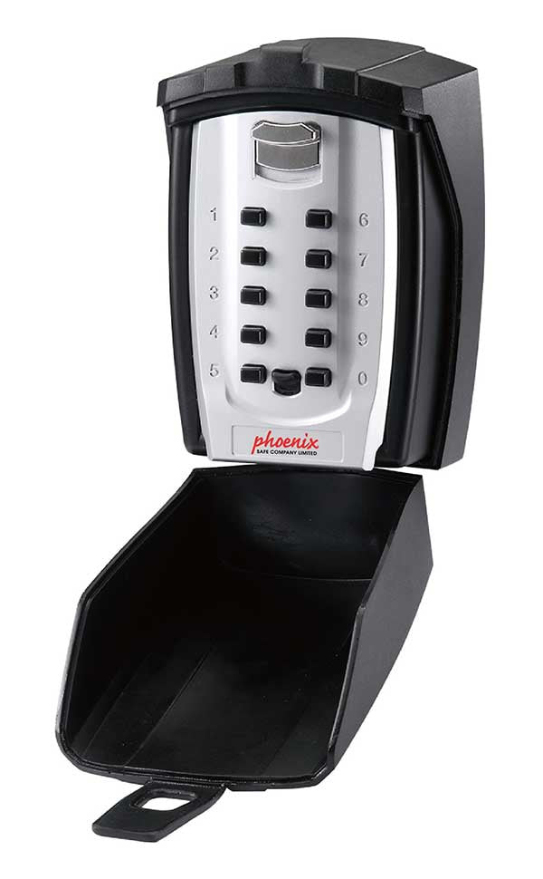 Phoenix Safe Co. KS0003C – Schlüsselkasten, für 1 Schlüssel, Zahlenschloss, Metall, 95 × 70 × 140 mm