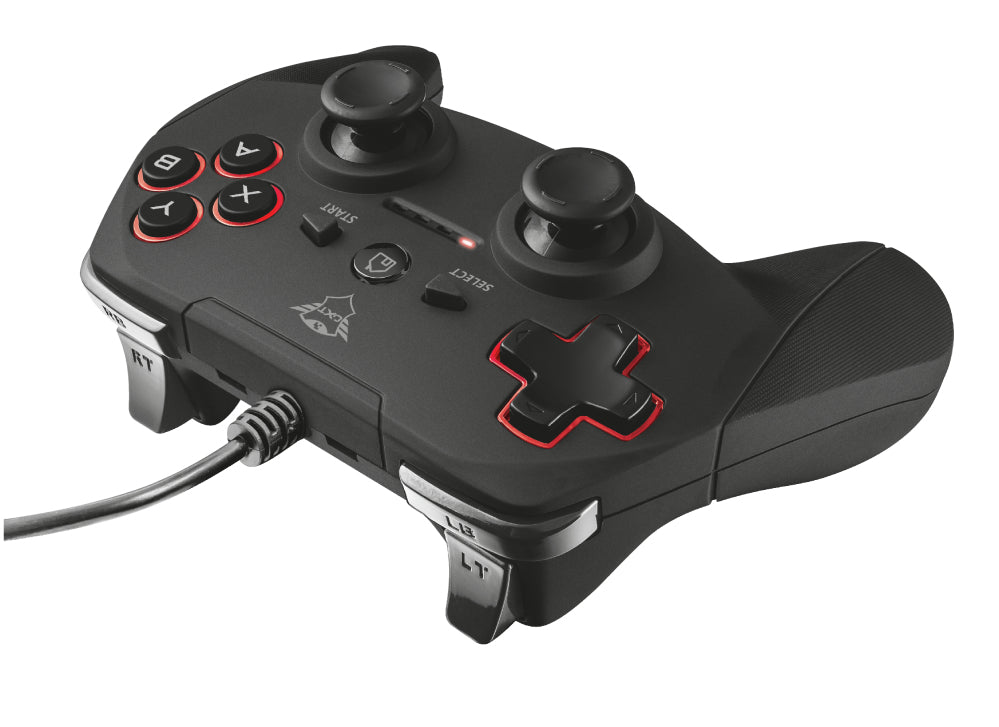 Trust GXT 540 Yula – Gamepad – USB (kabelgebunden), Steuerkreuz, 13 Tasten, Analoge Sticks – für PC & PlayStation 3