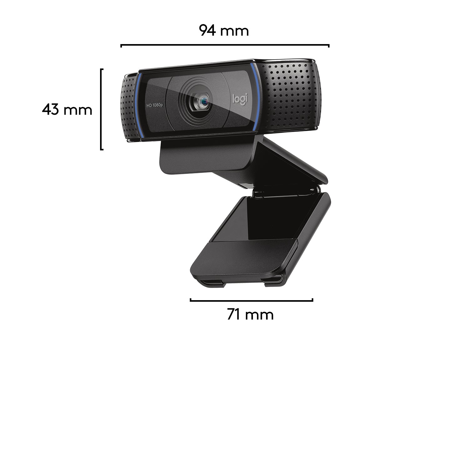 Logitech C920 Webcam – Full HD 1080p, 30 fps, Autofokus, USB 2.0 – Schwarz