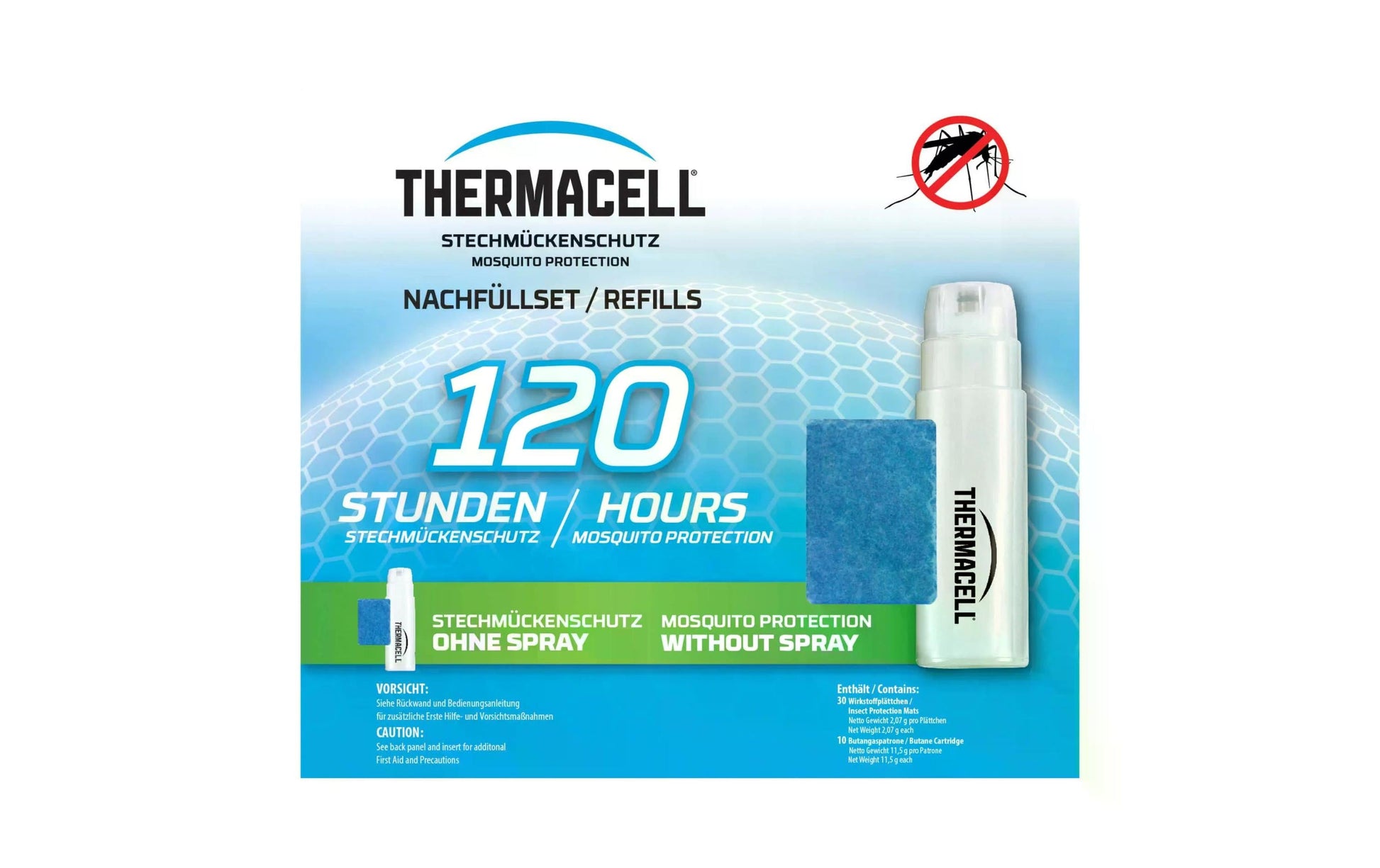 ThermaCELL R-10 Nachfüllset – 120 Stunden – für gasbetriebene Thermacell-Geräte