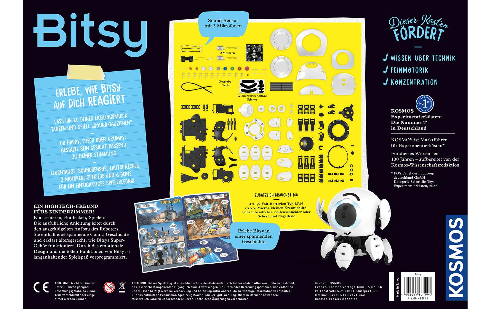 Kosmos Bitsy Konstruktionsspiel – Robotik – Interaktiv, Licht & Ton – 29 × 8 × 41,7 cm – 1 Stück – ab 8 J.