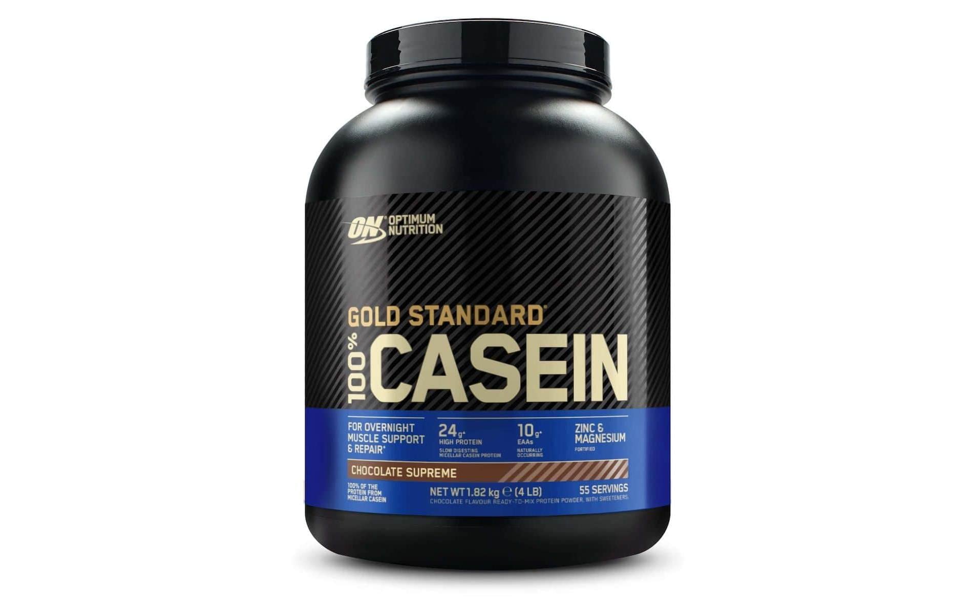 Optimum Nutrition Protein Pulver 100% Casein Schokolade – glutenfrei – 1,82 kg