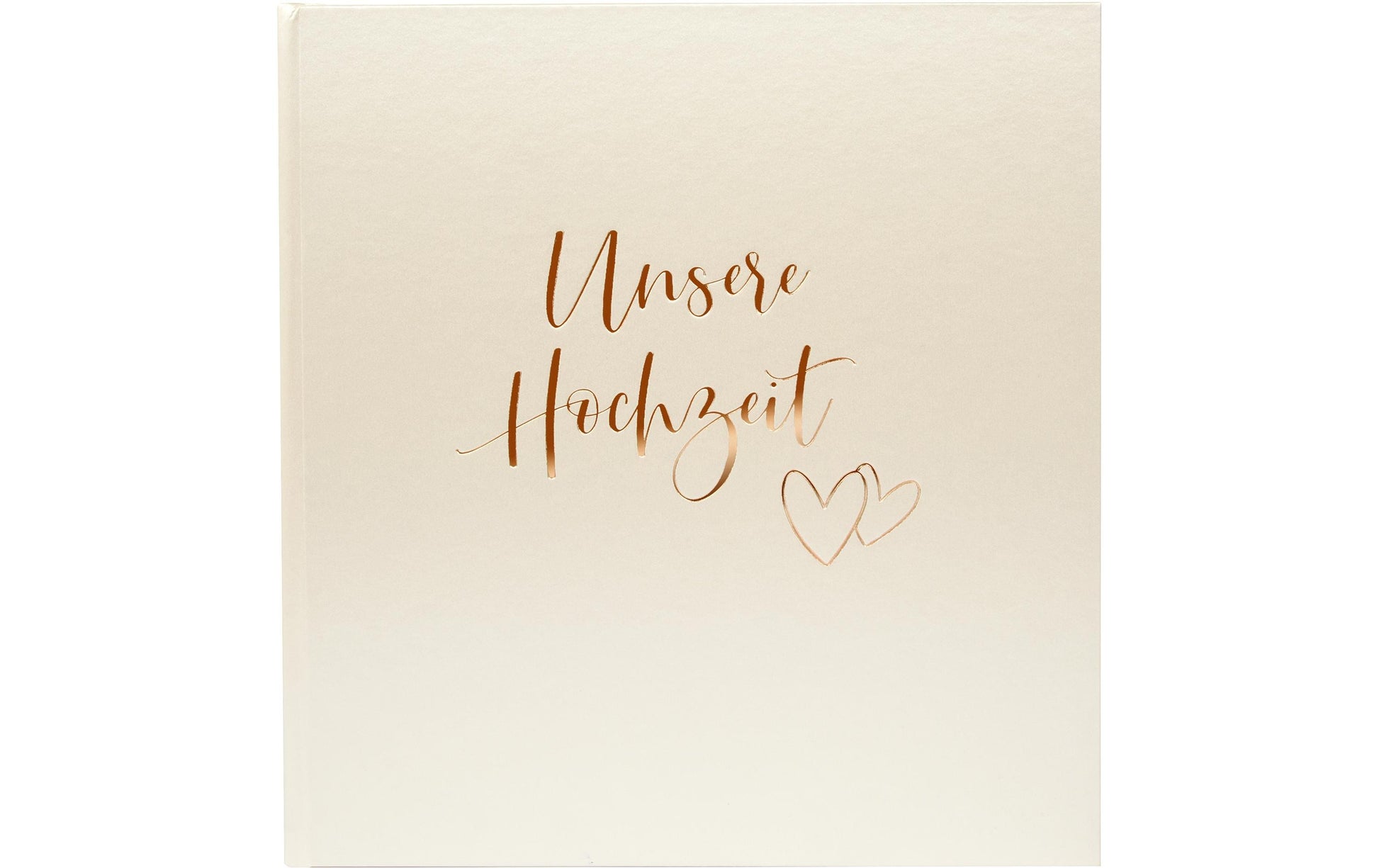 Goldbuch Hochzeitsalbum Herzklopfen – für 100 × 150 mm, beige, Herzmotiv, Papier, 300 × 310 mm
