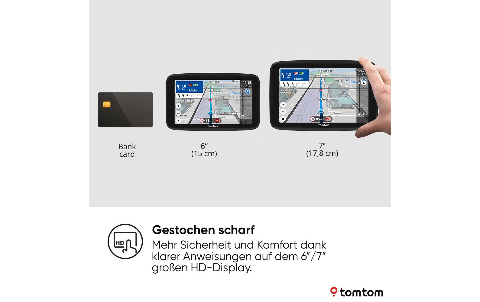 TomTom GO Expert 6 Plus – Navigationsgerät, 6" Display, 1280×720, 32 GB, WLAN, Bluetooth, Schwarz
